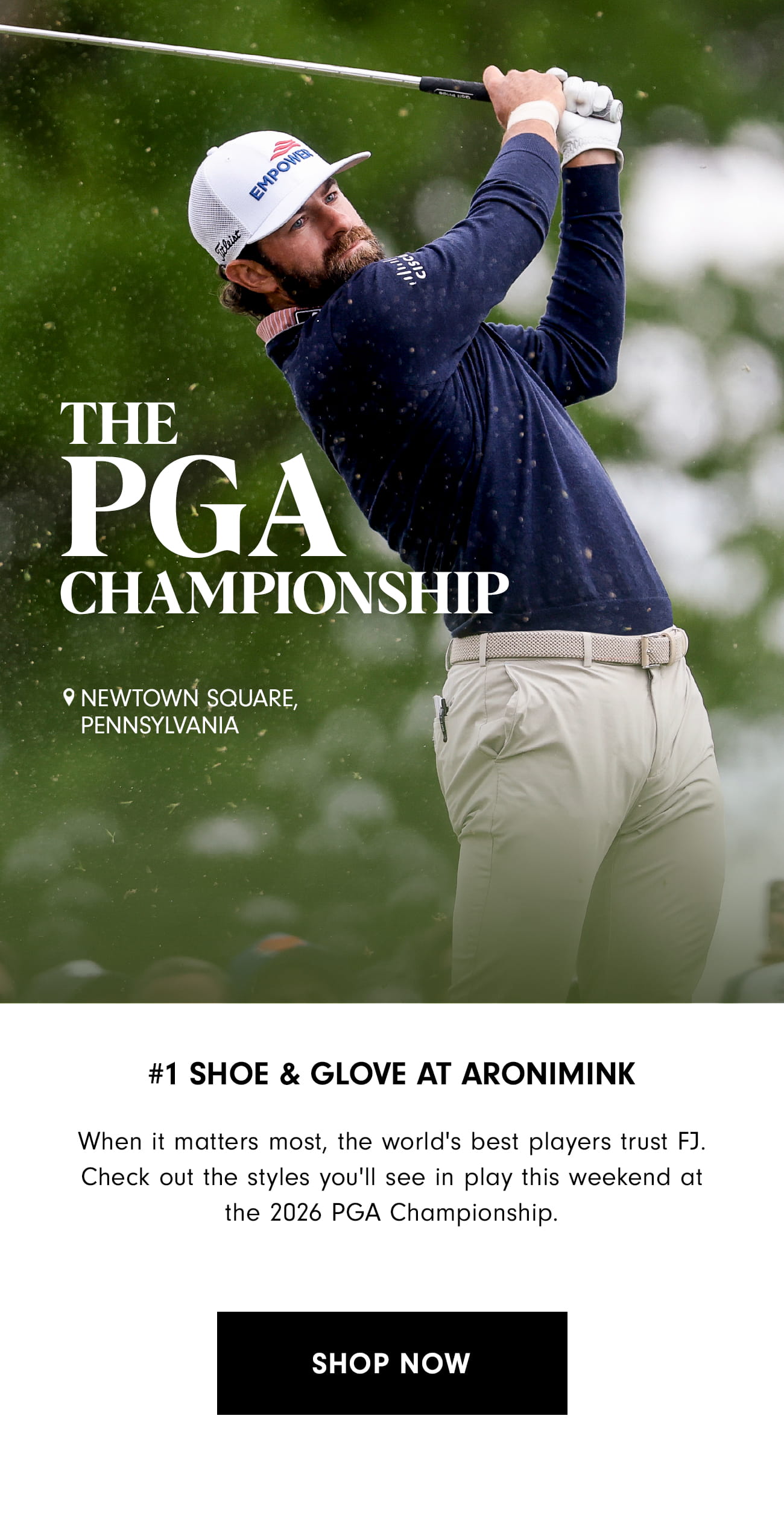 The #1 Shoe and Glove at the 2026 PGA Championship