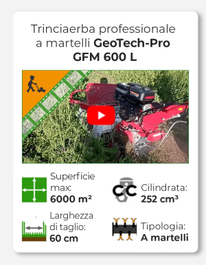 GeoTech-Pro GFM 600 L - Trinciaerba professionale a martelli - Loncin 250cc