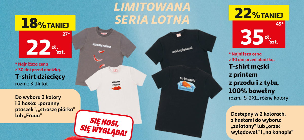Limitowana seria lotna koszulek