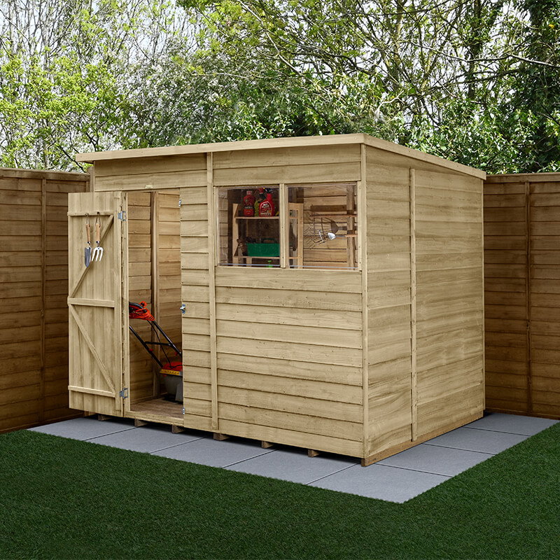 Image of 8' x 6' Forest 4LifeOverlap Pent Wooden Shed