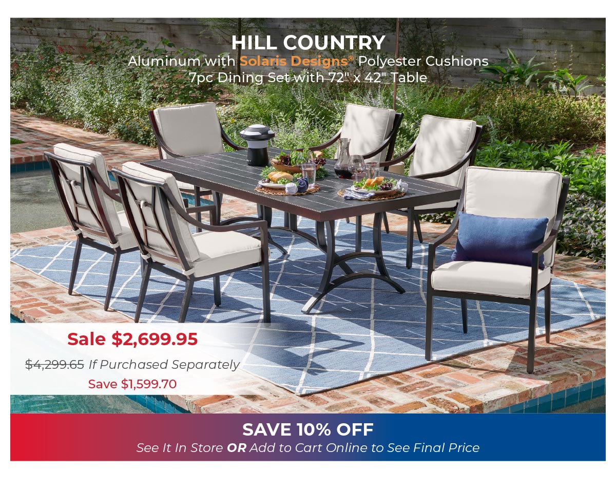 Hill country 7pc dining set 