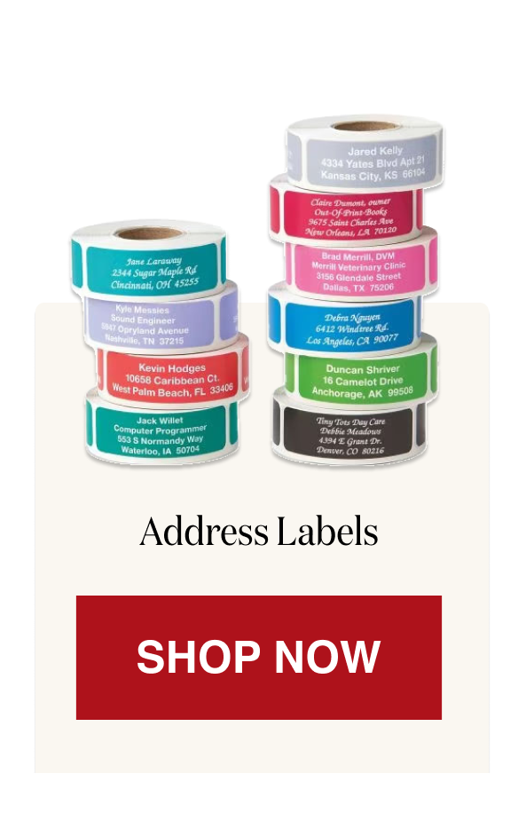 Address Labels [Click here to Shop Now]