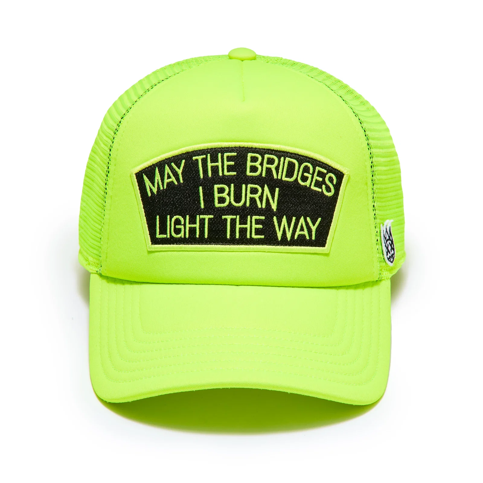 Image of Cult's Mesh Back Trucker Hat In Neon Yellow 