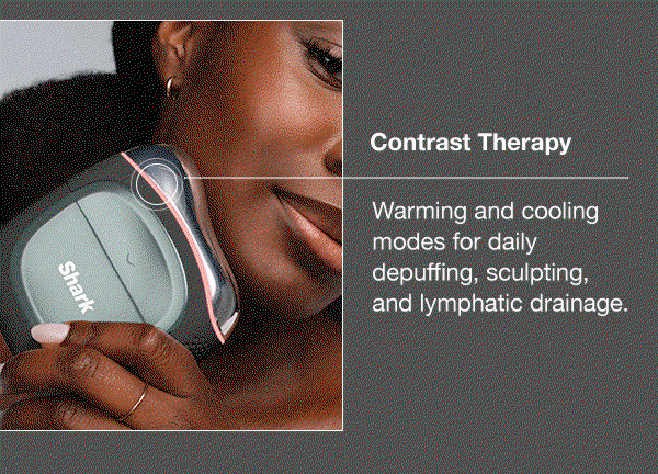 Contrast therapy: Warming and cooling modes for daily depuffing, sculpting, and lymphatic drainage.