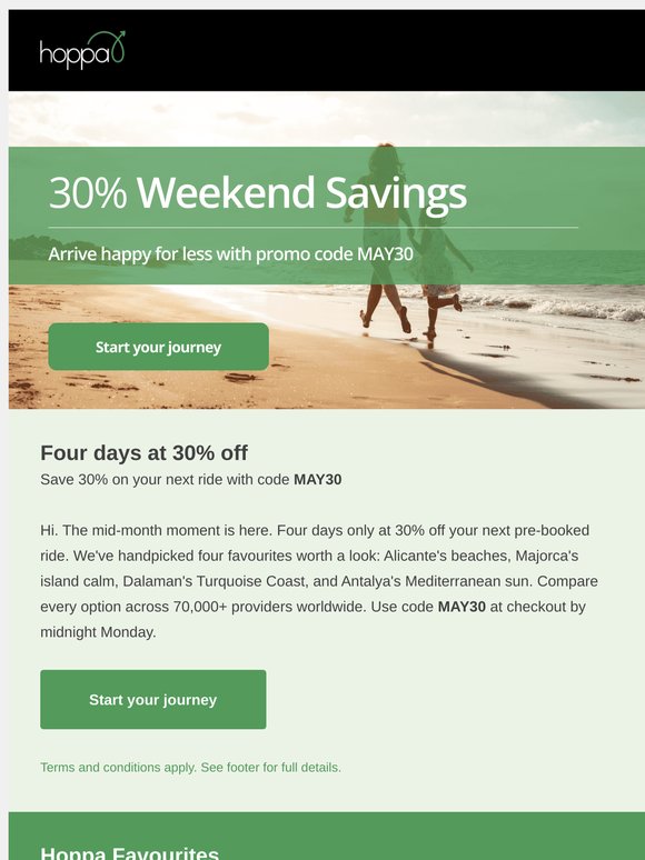 Dalaman & beyond at 30% off, ends Mon