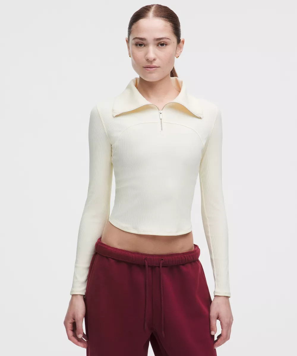 Ribbed Nulu Collared Quarter Zip