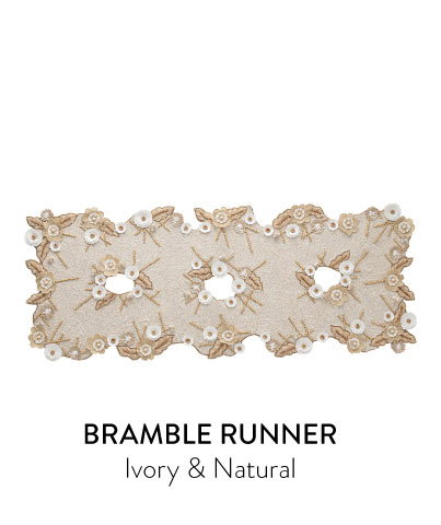 Sample: Bramble Runner in Ivory & Natural