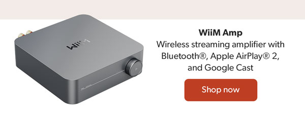 WiiM Amp, Wireless streaming amplifier with Bluetooth, Apple AirPlay 2, and Google Cast