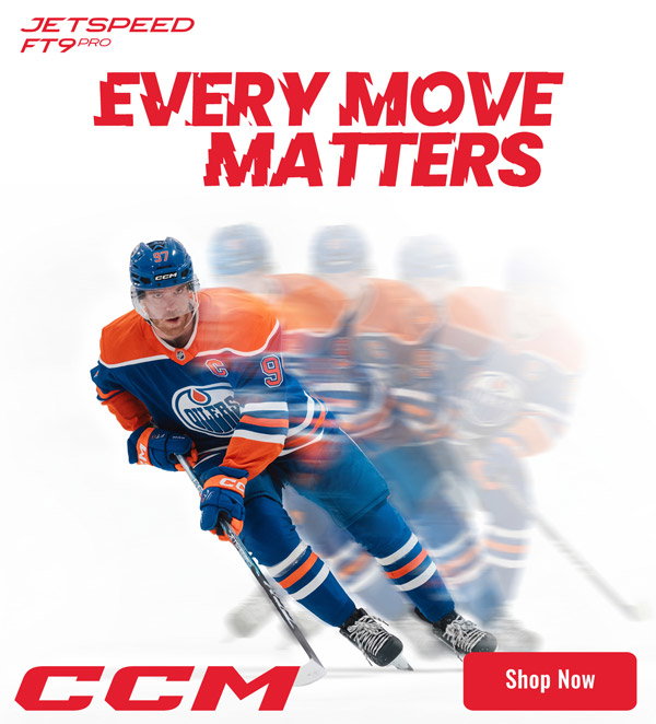 CCM Jetspeed FT9 hockey sticks. Every move matters.