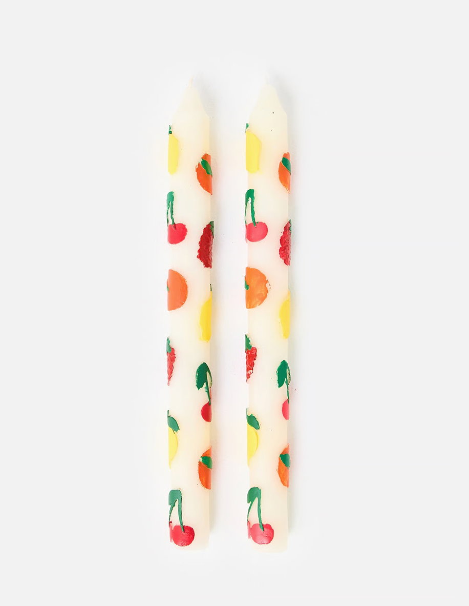 Fruit Dinner Candles Set of Two
