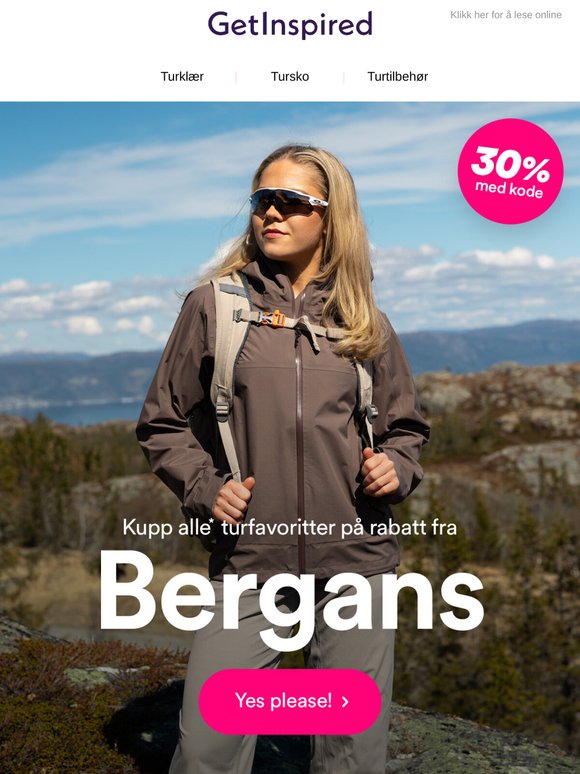 Spar 30% på ALLE* turklær fra dine favorittmerker! 💕🏔️