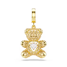 Idyllia charm, Mixed cuts, Teddy, Gold tone, Gold-tone plated