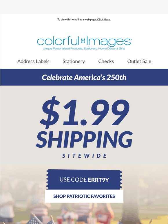 Patriotic décor & keepsakes for America’s 250th — just $1.99 shipping
