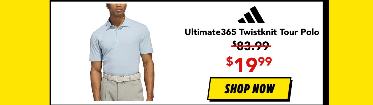 adidas Ultimate365 Twistknit Tour Golf Polo Shirt - ON SALE