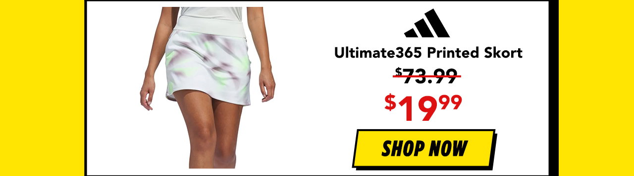 adidas Womens Ultimate365 Printed 16 Inch Golf Skort