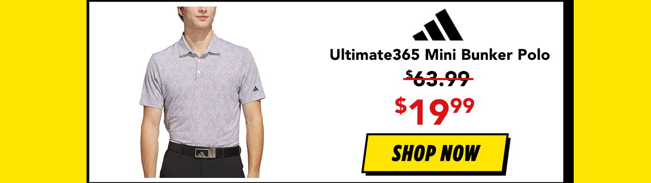 adidas Ultimate365 Mini Bunker Golf Polo Shirt - ON SALE
