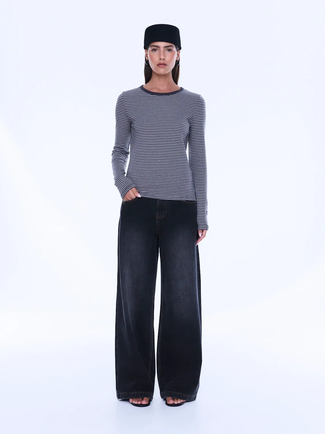 Image of PIPER LONG SLEEVE STRIPE TOP