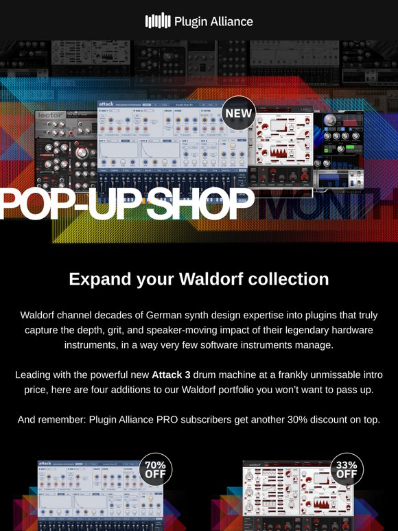Pop-Up Shop ⚡ Waldorf Attack 3 drums, synths & FX