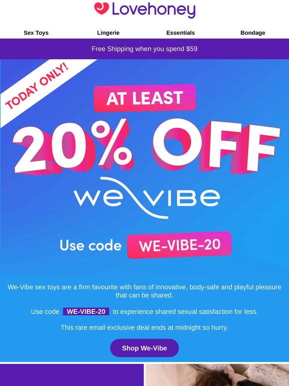 EXCLUSIVE: At least 20% off We-Vibe 💌
