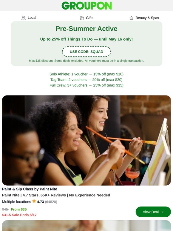 Pre-Summer Active: Up to 25% off Things To Do