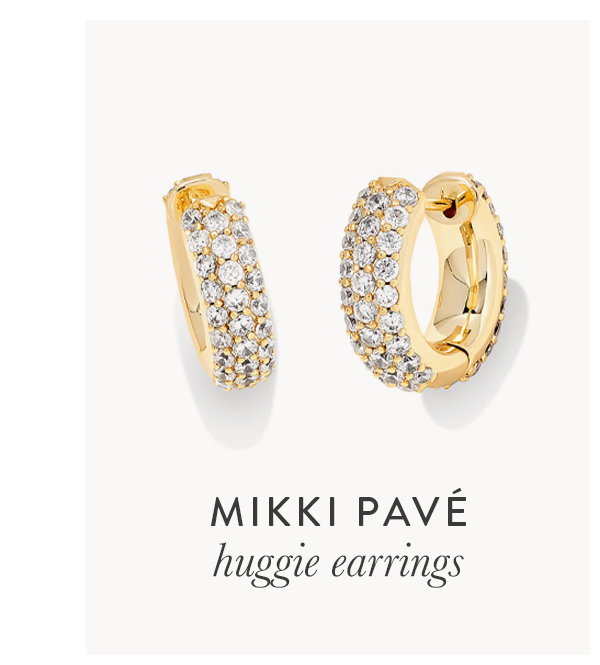 Mikki Pave huggie earrings