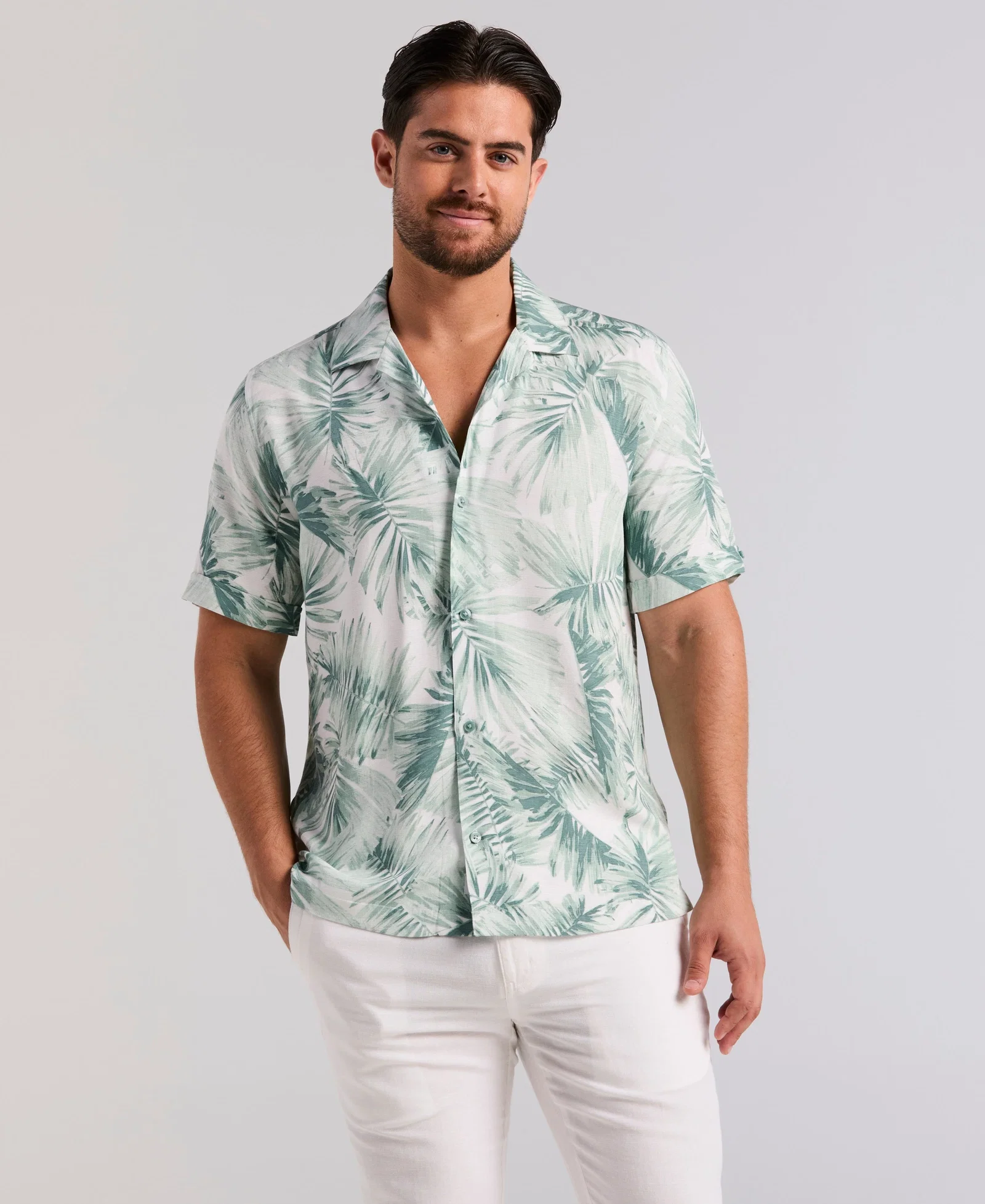 Image of Leaf Print Shirt