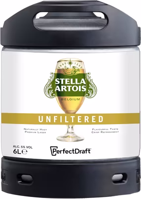 Stella Artois Unfiltered Beer Keg for PerfectDraft Machine,...