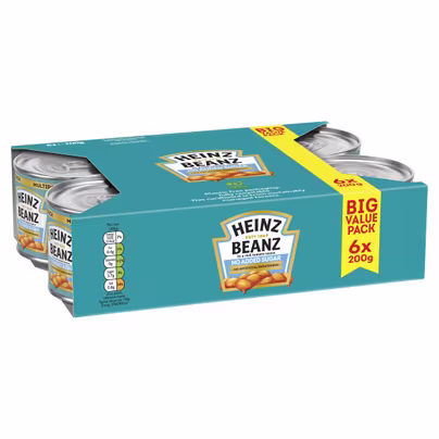 Heinz Beanz in a Rich Tomato Sauce No Added Sugar 6 x 200g...