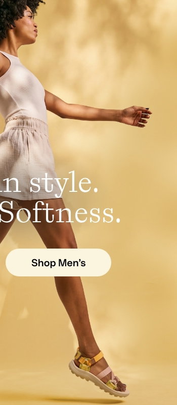 Travel in style. Train in softness. Shop Men's.