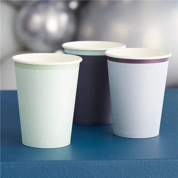 Image of Mix It Up Blue Eco Paper Cups - 266ml (8pk)
