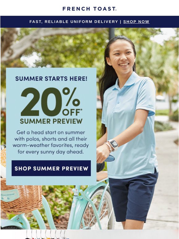 ☀️ 20% off summer preview starts now