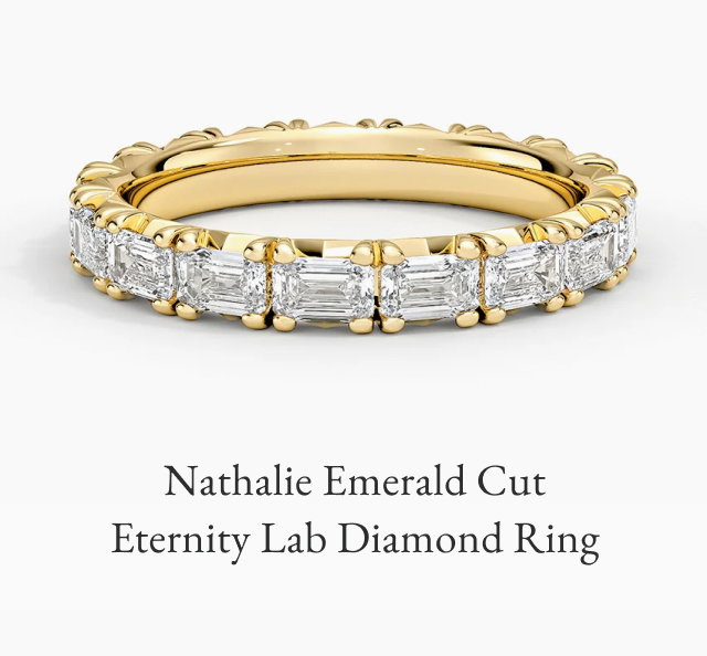Nathalie Emerald Cut Eternity Lab Diamond Ring 