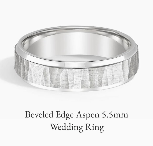 Beveled Edge Aspen 5.5mm Wedding Ring