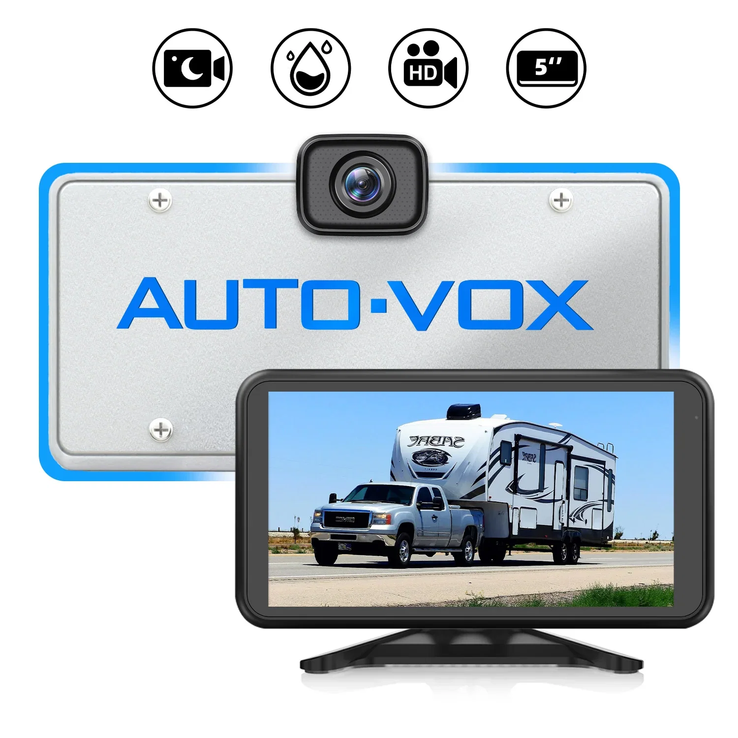 W7 Pro 720P Wireless Backup Camera for Car & Van with Dual Camera Support