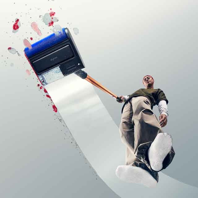 The Dyson Clean+Wash Hygiene hard floor cleaner cleans spills and dry debris from a hard floor.