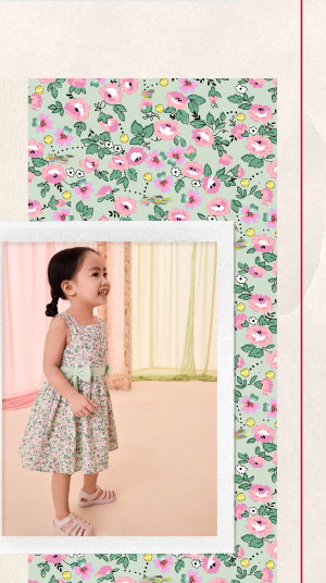 Cath Kidston Green Tennis Ditsy Bow Front Prom Dress
