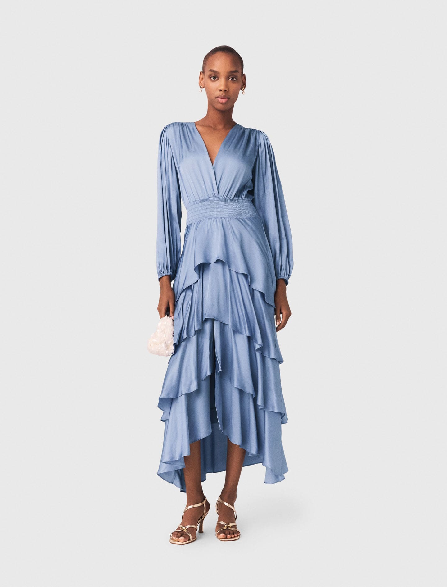 Robe longue bleue