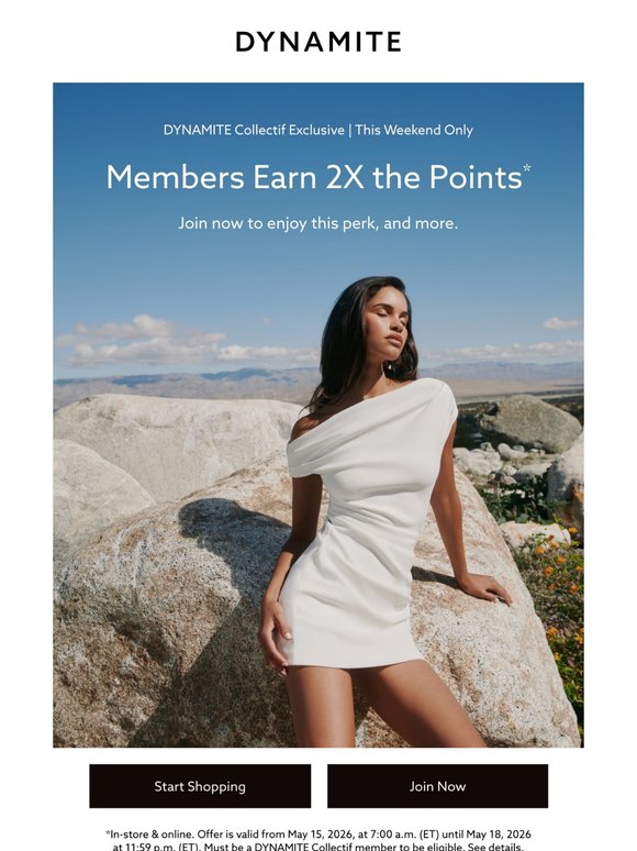 This Weekend Only: Members Earn 2X the Points