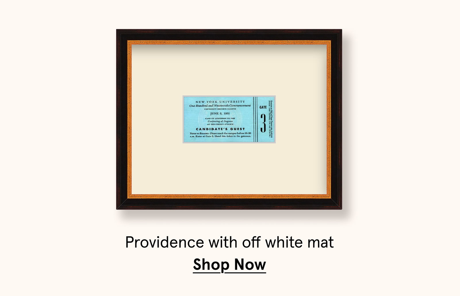 Providence with off white mat