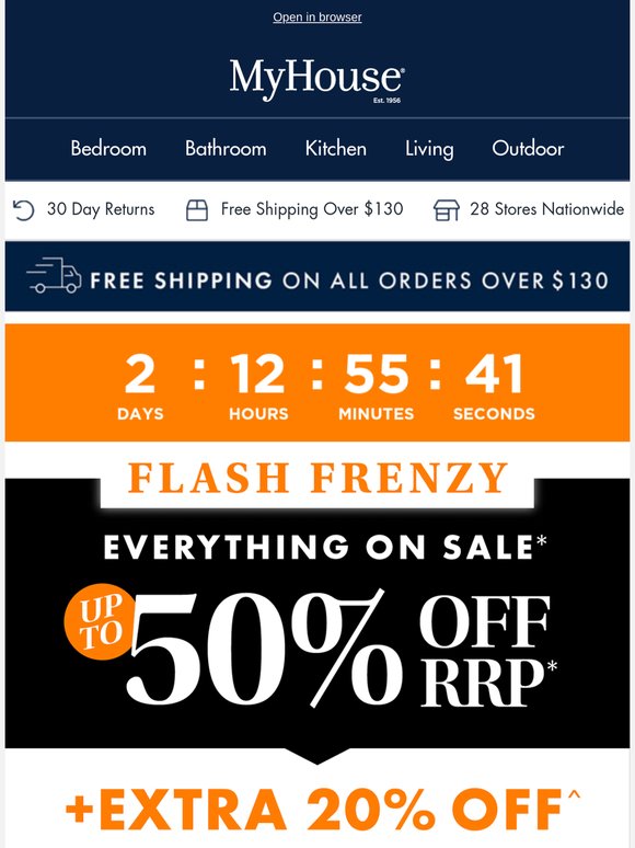 3 DAYS LEFT to get up to 50% OFF* + EXTRA 20% OFF^ 5000+ items 📢