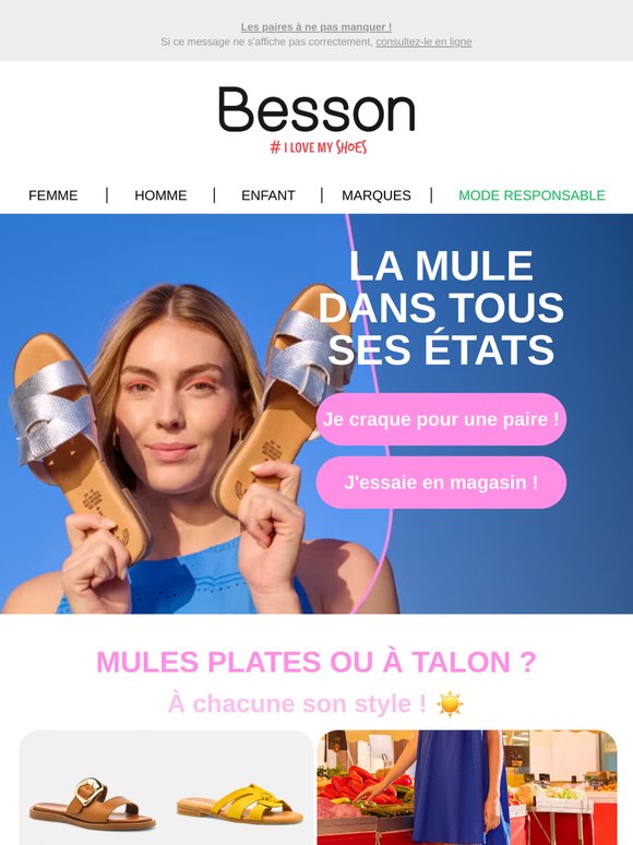 Faciles à porter, les mules se glissent dans tous vos looks d’été 🌻