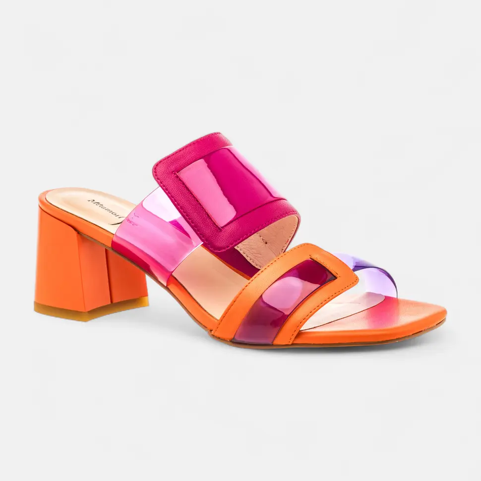 Mules à talon Femme fuchsia
