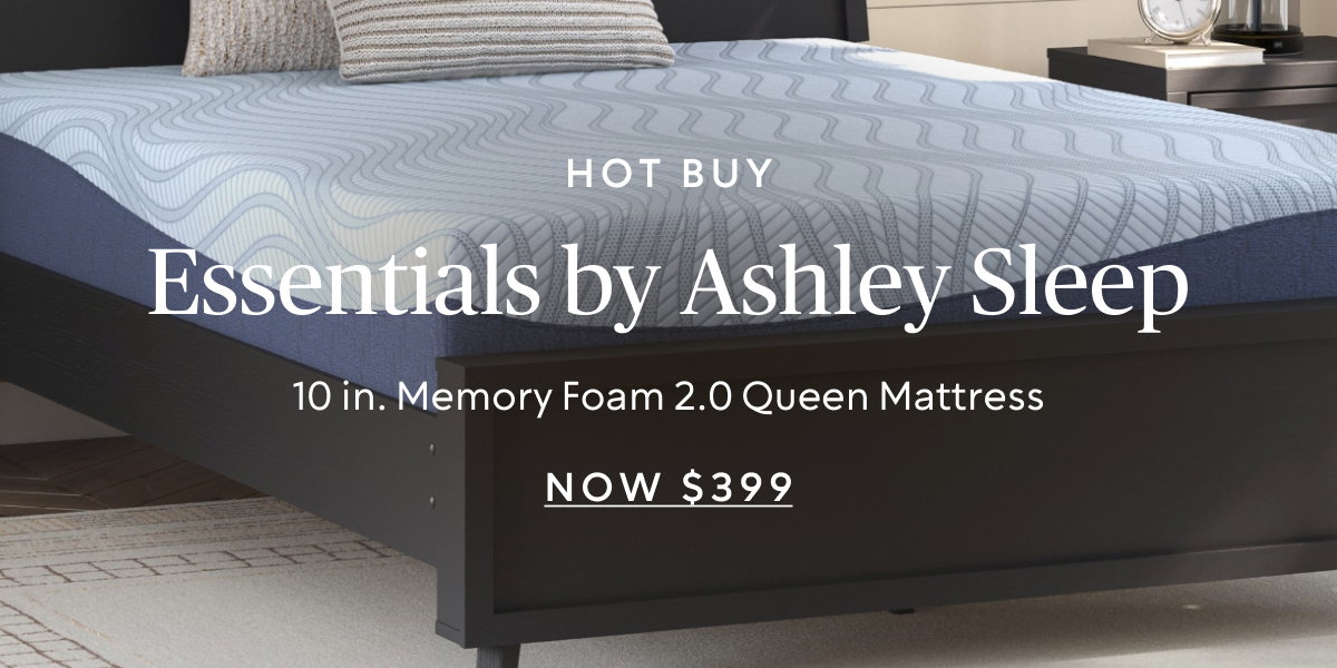 $399 Hot Buy: Ashley Sleep Essentials 10 Inch Memory Foam 2.0 Queen Mattress