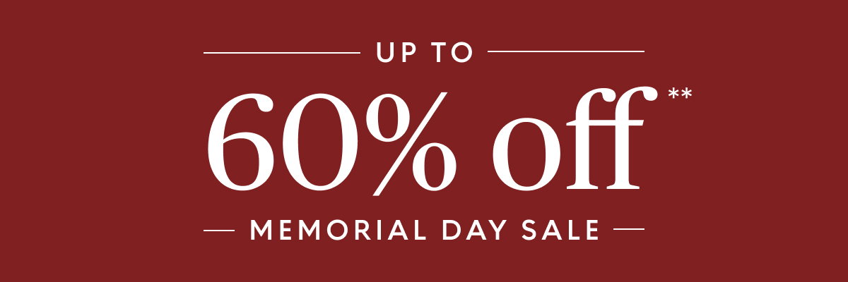 Memorial Day Sale up to 60% off