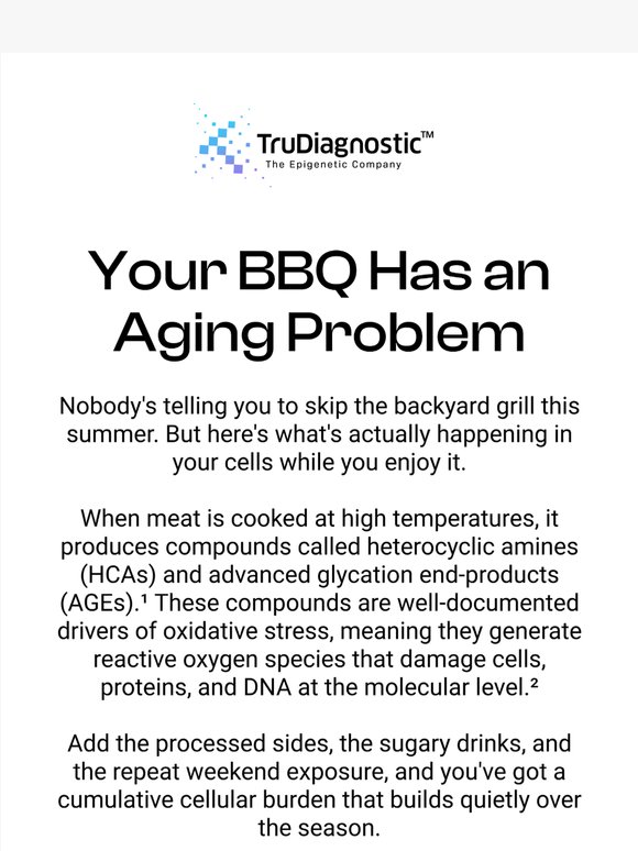 🔥 Summer BBQ. Cellular aging. Connect the dots.