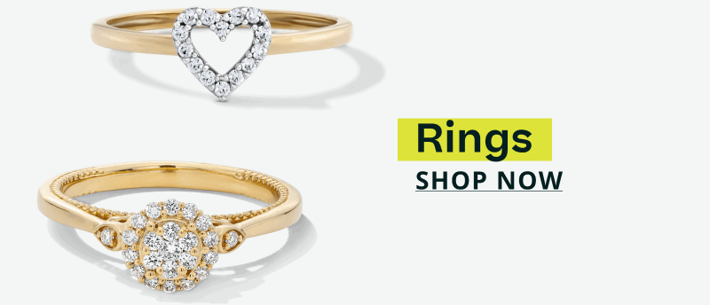 Open-heart diamond gold ring & vintage circular diamond clustered ring. Rings. Click here to shop now