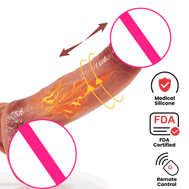 8.66" Medical Silicone Thrusting Massager: Bio-Mimetic Warmth & Hands-Free Freedom
