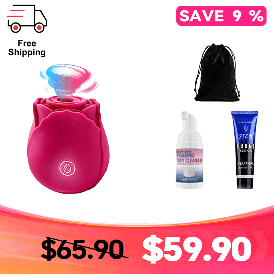 The Original Suction Rose Toy® in 6 Colors | Free Storage Bag Included - All-in-One Set