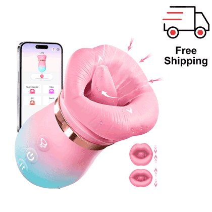 KissMaster - App-Controlled Tongue & Suction Massager for Dual Stimulation