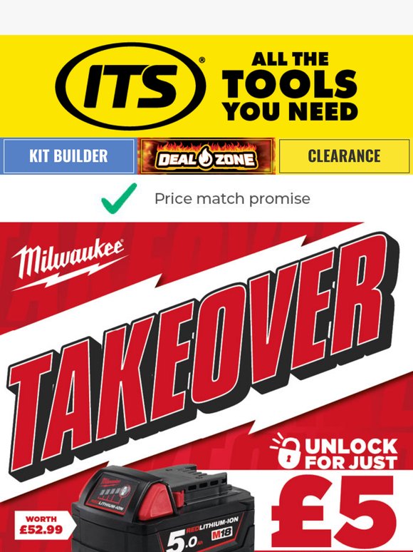 Want a 5Ah Milwaukee Battery for JUST £5? 🤩